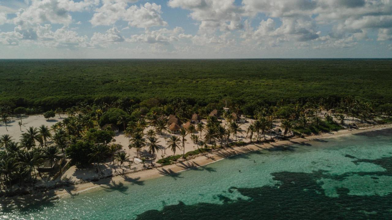 Cabanas Ecoturisticas Costa Maya Mahahual Bagian luar foto